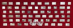 Vtg FRANKLIN MINT The American Flags of the Revolution 64 Mini Sterling Silver