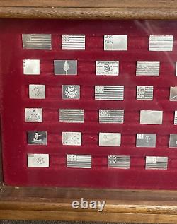 Vtg FRANKLIN MINT The American Flags of the Revolution 64 Mini Sterling Silver