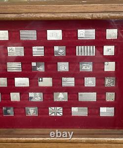 Vtg FRANKLIN MINT The American Flags of the Revolution 64 Mini Sterling Silver