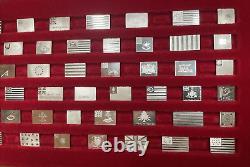Vtg FRANKLIN MINT The American Flags of the Revolution 64 Mini Sterling Silver