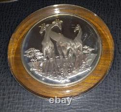 Vtg Franklin Mint Official Big Game Medals MUSEUM EDITION Proof 925 East African