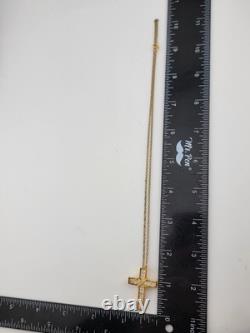 Vtg NIB Franklin Mint The Pavium Cross Pure Crystals. 999 Silver Necklace COA