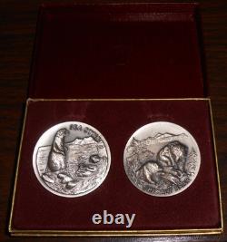 WITTNAUER PRECIOUS METALS GUILD NY -GRIZZLY BEAR and SEA OTTER