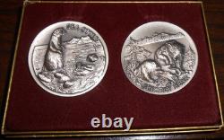WITTNAUER PRECIOUS METALS GUILD NY -GRIZZLY BEAR and SEA OTTER