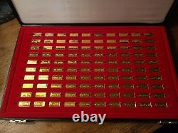 WORLD'S GREAT PERFORMANCE CARS MINIATURES 100 SILVER INGOTS COMPLETE W COAs
