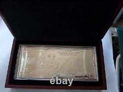 Washington Mint 2004-$100 4 Troy oz Silver Proof. 999-Note Bar COA BOX-LTD. ED