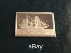 World's Great Ships Silver Ingot Bar Set Of 100 Pcs Franklin Mint Complete Rare