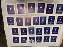 Worlds Most Valuable Stamps by Franklin Mint Complete Set. 925 Sterling Silver