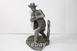 Wyatt Earp Fine Pewter Sculpture Jim Ponter The Franklin Mint 1985 8 3/4 tall