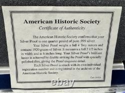 Year/Series 2000 USA $100 Bill 4 Oz. 999 FINE Silver Franklin Mint with COA